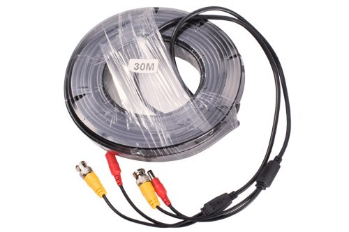 Előre szerelt biztonsági kamerakábel  0,75mm 30m fekete