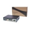 6 portos PoE switch ; 4 PoE 10/100 Mbps+ / 2 uplink port 100 Mbps; 48V, Max. 250m