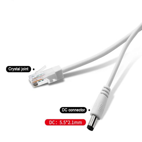 Vízálló aktiv POE splitter adapter 48V-ról - 12V-ra, fehér szín