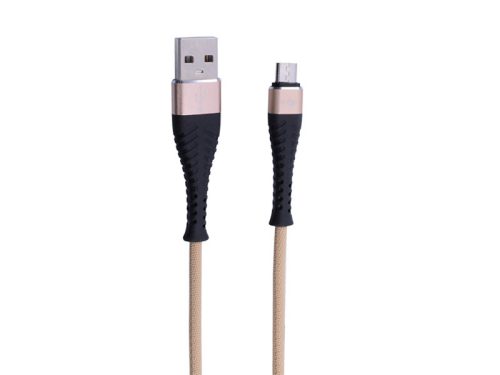 USB - MICRO USB FISH BONE TÖLTŐ&ADATKÁBEL, 2.4A, 1M