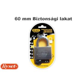 LIYSET 60 mm biztonsági lakat, ezüst színű