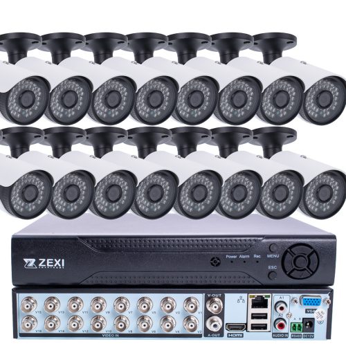 ZEXI 16 kültéri 3.6 / 6mm csőkamerás AHD rendszer 2.0 MegaPixel, H.265 