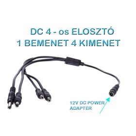   PREMIUM 4-ES DC TÁPEGYSÉG ELOSZTÓ KAMERÁKHOZ, 1 BEMENET 4 KIMENET 