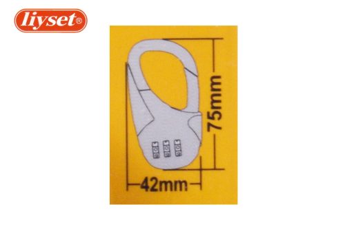 LIYSET 42 mm 3 Számzáras lakat sárga-fekete
