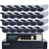 24 KAMERÁS 5MP, IP, PoE SWITCH, AI, 60M IR, H.265, ONVIF CSŐKAMERA RENDSZER