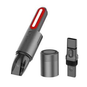   Kézi akkumulátoros autós porszívó LED lámpával, vészhelyzet villogóval, mágneses pohártartó