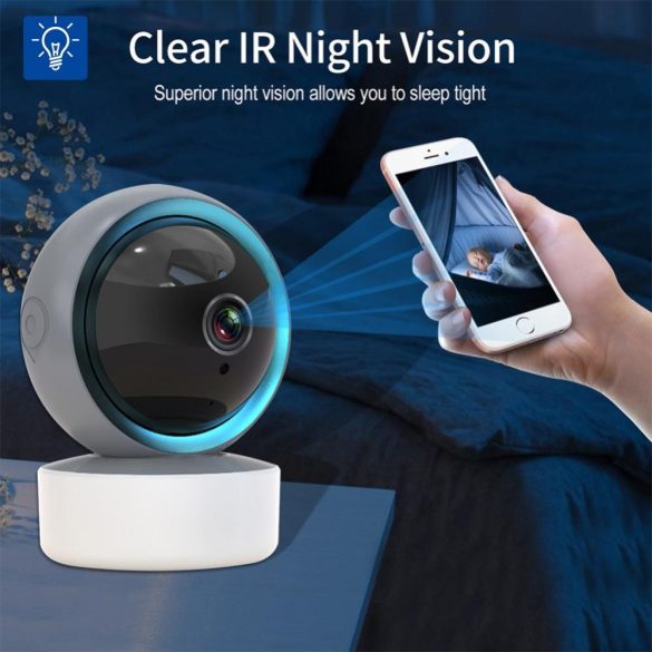 3 MP IP kamera Tuya Smart Home beltéri WiFi vezeték nélküli megfigyelő kamera éjszakai látású 2-utas audio babaállatfigyelő otthoni biztonság