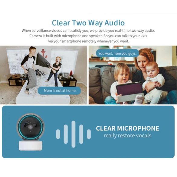 3 MP IP kamera Tuya Smart Home beltéri WiFi vezeték nélküli megfigyelő kamera éjszakai látású 2-utas audio babaállatfigyelő otthoni biztonság