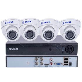   4 KAMERÁS 2MP 2,8mm AHD DOME biztonsági kamerarendszer, kültéri/beltéri, fehér