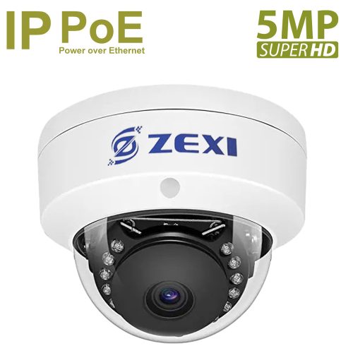 16 KAMERÁS 5MP/ IP/ PoE SWITCH /AI DOME KAMERA RENDSZER H.265 ONVIF