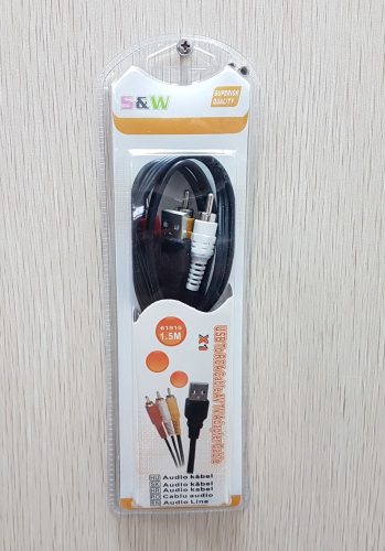 USB   3x RCA kábel 1,5 méter