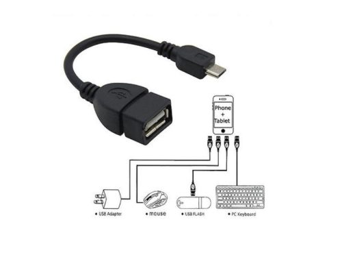 2.0 USB anya - Micro USB apa 10cm átalakítókábel