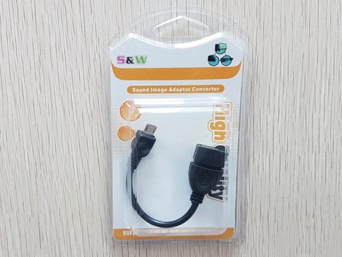 2.0 USB anya - Micro USB apa 10cm átalakítókábel