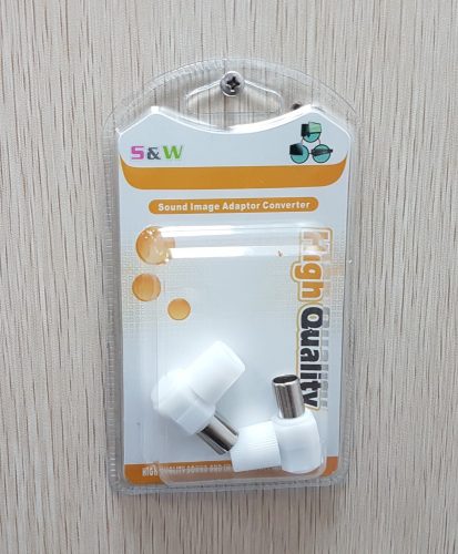 2 db L koax csatlakozó 1x dugó, 1x aljzat