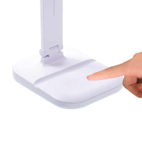 Akkumulátoros összecsukható LED asztali lámpa, 3 színhőmérséklettel , telefontartóval