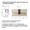 80 mm-es (40/40) cink ötvözet dupla nyitású zárbetét – 5 db kulccsal, 6 csapos biztonsági rendszer