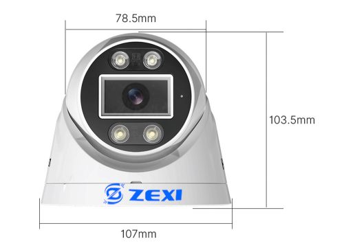 8 kamerás 4MP biztonsági rendszer beltéri dome IP, POE switch, AI, Mikrofonos, színesen éjszakai látás
