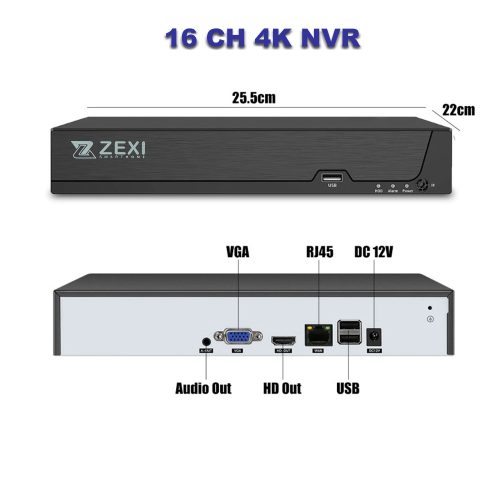 8 kamerás 4MP biztonsági rendszer beltéri dome IP, POE switch, AI, Mikrofonos, színesen éjszakai látás