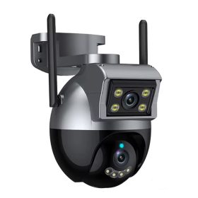   Tuya Smart Kétlencsés 4mp+4mp PTZ, Wifi biztonsági kamera, automatikus követés, emberi észlelés, kétirányú hang, színes éjszakai látás