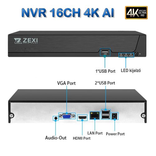 8MP H.265x IP POE SWITCH 12db-os 4mm BULLET Kamerás Biztonsági Rendszer IP66 Vízálló Éjjel Nappal színes látás Hangrögzítés