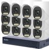 8MP H.265x IP POE SWITCH 12db-os 4mm DOME Kamerás Biztonsági Rendszer IP66 Vízálló Éjjel Nappal színes látás Hangrögzítés