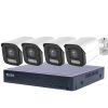 8MP H.265x IP POE SWITCH 4db-os 4mm BULLET Kamerás Biztonsági Rendszer IP66 Vízálló Éjjel Nappal színes látás Hangrögzítés