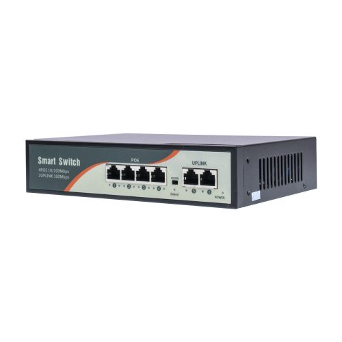 8MP H.265x IP POE SWITCH 4db-os 4mm BULLET Kamerás Biztonsági Rendszer IP66 Vízálló Éjjel Nappal színes látás Hangrögzítés
