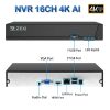 8MP H.265x IP POE SWITCH 4db-os 4mm DOME Kamerás Biztonsági Rendszer IP66 Vízálló Éjjel Nappal színes látás Hangrögzítés