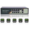 8MP H.265x IP POE SWITCH 8db-os 4mm BULLET Kamerás Biztonsági Rendszer IP66 Vízálló Éjjel Nappal színes látás Hangrögzítés