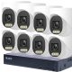 8MP H.265x IP POE SWITCH 8db-os 4mm DOME Kamerás Biztonsági Rendszer IP66 Vízálló Éjjel Nappal színes látás Hangrögzítés