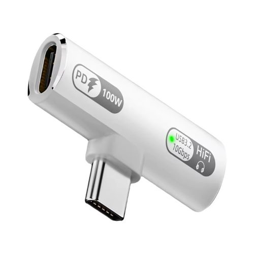 2 az 1-ben Prémium USB-C Adapter – 100W PD, 10Gbps Adatátvitel és Hi-Fi Audio