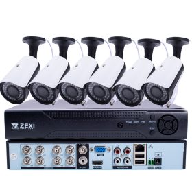   6 kamerás 2MP 2.8mm AHD csőkamera rendszer szett, kültéri/beltéri, 30m IR 