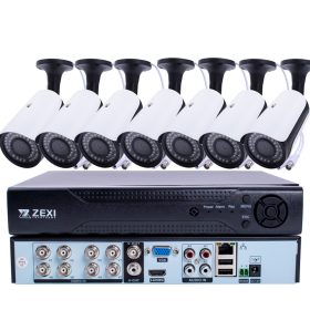   7 kamerás 2MP 2.8mm AHD csőkamera rendszer szett, kültéri/beltéri, 30m IR 