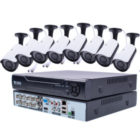   8 KAMERÁS 5MP 2.8mm/6mm AHD KÜLTÉRI CSŐ KAMERARENDSZER, 30m-es INFRÁVAL