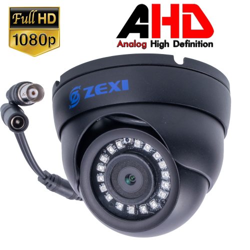 ZEXI 8 KAMERÁS 2MP 2.8 / 6mm AHD DOME biztonsági kamerarendszer, kültéri/beltéri, fekete szín
