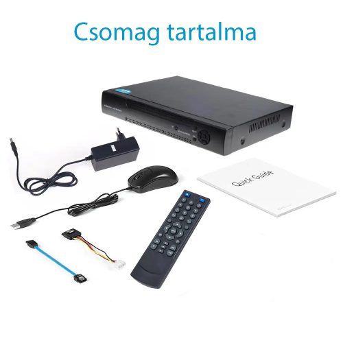 ZEXI 8 KAMERÁS 2MP 2.8 / 6mm AHD DOME biztonsági kamerarendszer, kültéri/beltéri, fekete szín