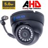 7 darab 5 megapixeles, 2,8 mm-es objektívvel szerelt, fekete színű AHD DOME biztonsági kamerából álló megfigyelőrendszer