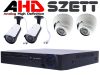 4 Kamerás FULL HD AHD mix biztonsági kamerarendszer, 2 dome + 2 cső kamera kültéri/beltéri