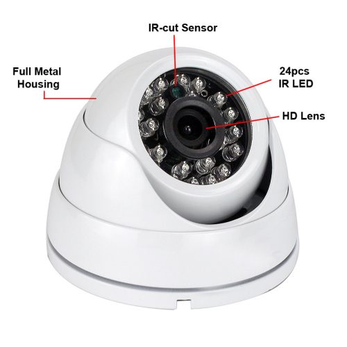 4 Kamerás 2MP FULL HD AHD mix biztonsági kamerarendszer, 2 dome + 2 cső kamera kültéri/beltéri