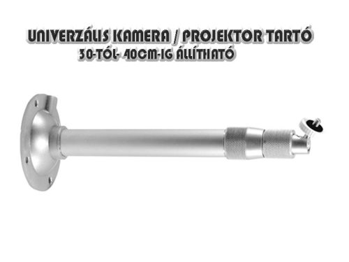Univerzális 20-40 cm-es KAMERA/PROJEKTOR mennyezeti, forgó, fali tartó konzol alumínium ötvözetű 5KG-IG