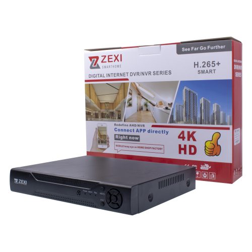 4 csatornás AHD 5MP DVR rögzítő H.265, 5IN1, ONVIF, 4K kimenet