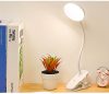 Csipeszes LED-es asztali lámpa, USB-s újratölthető asztali lámpa, éjjeli olvasólámpa, érintésvezérlés, 3 fényerő-szabályozási mód, szemvédelem