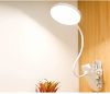 Csipeszes LED-es asztali lámpa, USB-s újratölthető asztali lámpa, éjjeli olvasólámpa, érintésvezérlés, 3 fényerő-szabályozási mód, szemvédelem