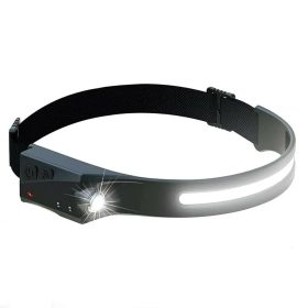   Újratölthető COB LED érzékelős vízálló fejlámpa, munkalámpa, horgászat, sportolás, kempingezés