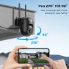 2MP HD fekete WiFi PTZ IP kamera kültéri otthoni biztonsági kamera automatikus követés iCsee APP