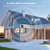 2MP HD fekete WiFi PTZ IP kamera kültéri otthoni biztonsági kamera automatikus követés iCsee APP