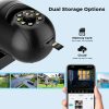 2MP HD fekete WiFi PTZ IP kamera kültéri otthoni biztonsági kamera automatikus követés iCsee APP