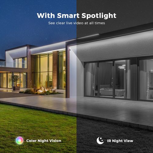 2MP HD fekete WiFi PTZ IP kamera kültéri otthoni biztonsági kamera automatikus követés iCsee APP