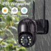 2MP HD fekete WiFi PTZ IP kamera kültéri otthoni biztonsági kamera automatikus követés iCsee APP