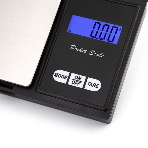 Kiváló minőségű ABS rozsdamentes acél hordozható digitális zsebmérleg 500 g/0,01 g precíziós ékszermérleg aranyhoz